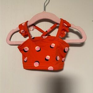 Hanna Andersson bikini size 18-24 months orange spots on spots print